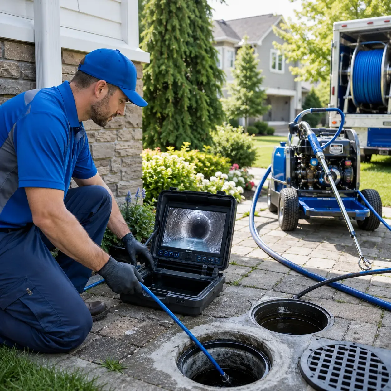 Outdoor drain cleaning professionals serving Columbus, PA