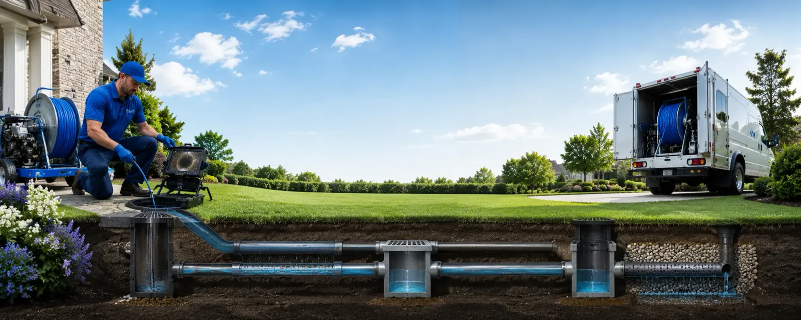 Outdoor drain cleaning information for Columbus, PA